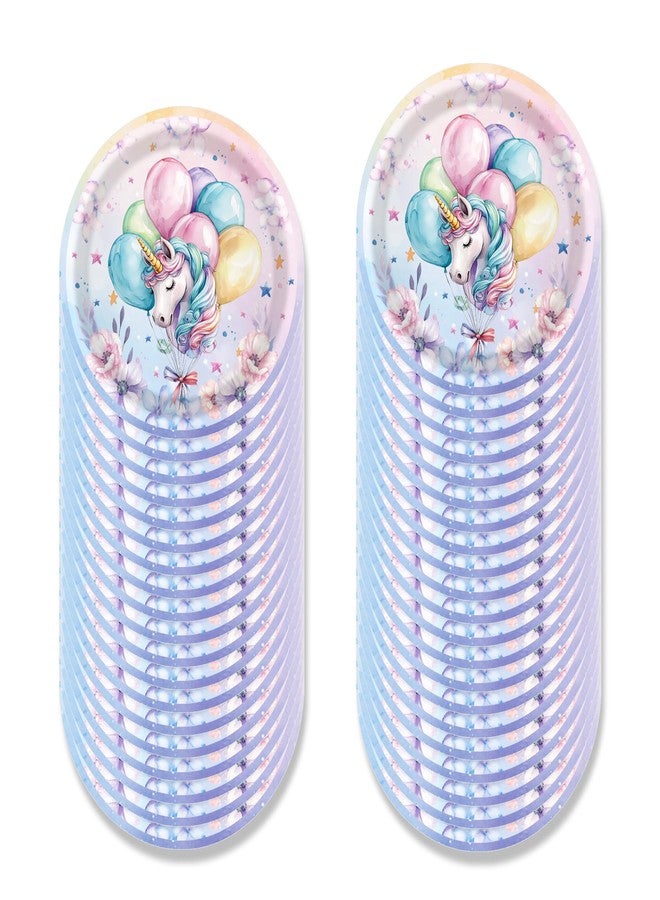 Lide Road Unicorn Balloons Party Plates & Napkins for 24 Guests, 64 Pcs, Multicolor, Paper, Cartoon, Kids' Party Supplies - Image 5